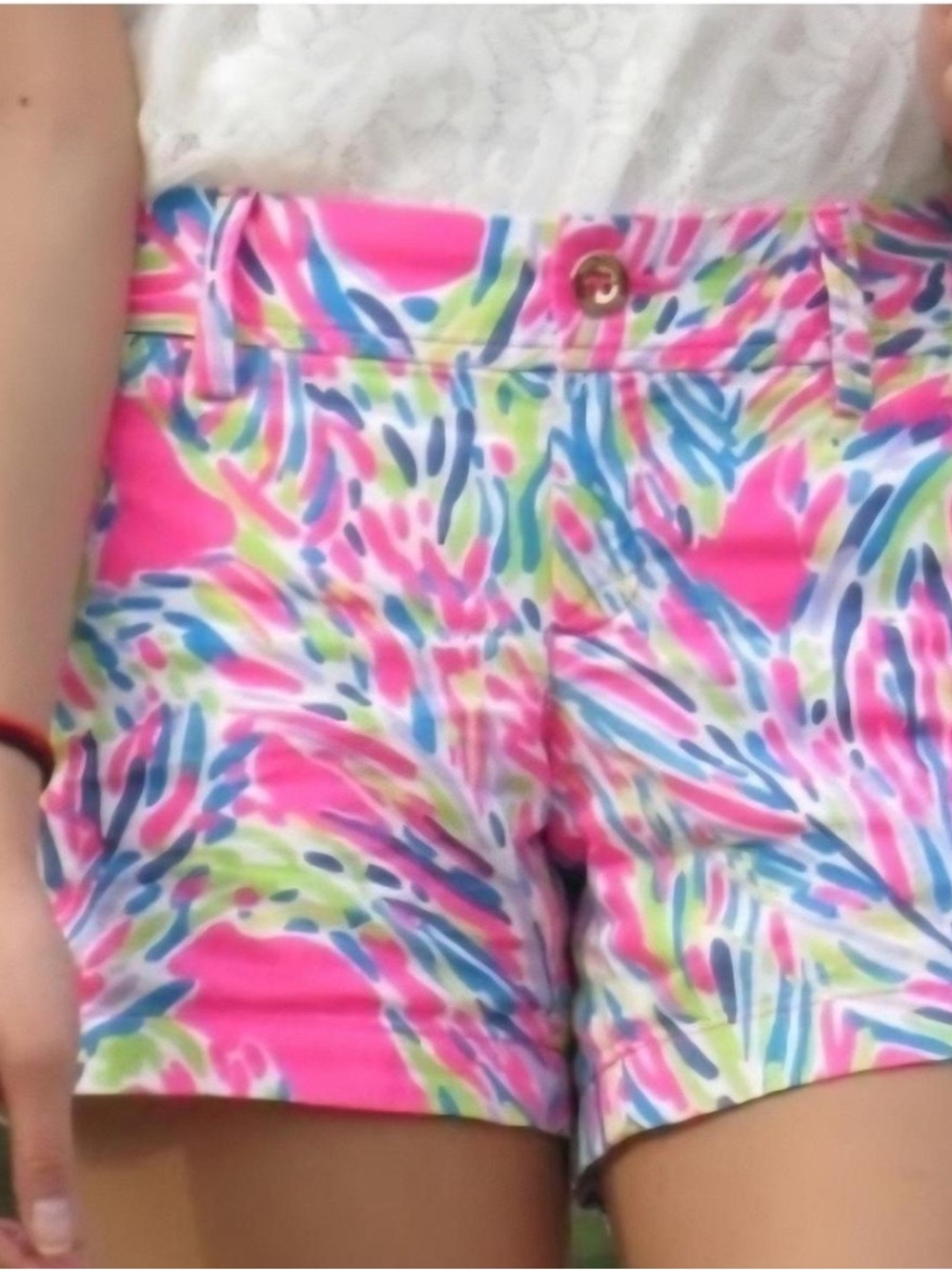 Bright Pink Multi-Color Callahan Shorts by Lilly Pulitzer